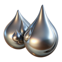 magnificent artistic Liquid mercury droplets morphing and merging, reflecting a distorted image of the surrounding environment, in a surreal, metallic style 4K png