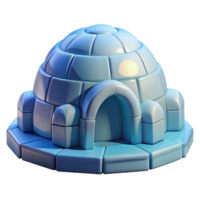vibrante abstrato iglu em a ártico tundra, gelo quadra construção, compactar projeto, suave azul luz, sobrevivência arquitetura estilo 4k png