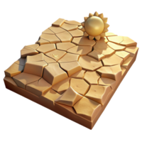 extraordinary rustic A cracked desert floor, harsh sunlight, arid style original png