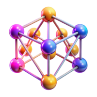 elegant contemporary A network of interconnected nodes and lines, pulsating with energy, in a vibrant, cyberpunk color palette, with a futuristic, data visualization style detailed png