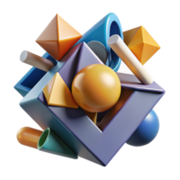 stunning minimalist A dynamic composition of intersecting planes and geometric shapes, with a bold, constructivist style detailed png