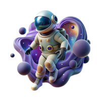 impressive modern A lone figure in a spacesuit floating in the vastness of space, surrounded by swirling nebulae and distant galaxies. Digital painting style professional png