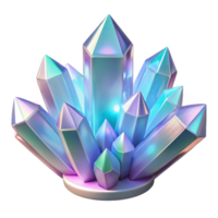extraordinary contemporary A cluster of crystalline structures, refracting light in a dazzling display, with a cool, icy color palette, in a futuristic, crystallographic style exclusive png