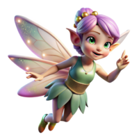 vibrant traditional A playful pixie with iridescent wings, sprinkling fairy dust, in a beam of sunlight filtering through a forest canopy. Fantasy art style genuine png