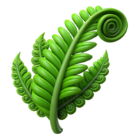 beautiful contemporary A lush green fern unfurling, soft diffuse lighting, botanical illustration style original png
