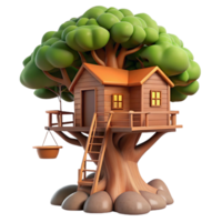 vibrant abstract A treehouse built within a giant sequoia, dappled sunlight, fantasy illustration detailed png