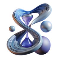 extraordinary modern An abstract representation of time, using flowing lines and distorted shapes, with a mysterious, metaphysical style original png