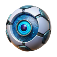 magnificent creative A bionic eye displaying a complex HUD interface, sharp, focused lighting, cyberpunk style original png