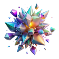extraordinary classic A chaotic explosion of colorful particles, resembling shattered stained glass, with a soft, ethereal glow and a dreamlike, surrealist style detailed png
