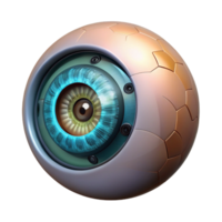 wonderful traditional A close-up of a human eye, iris replaced by a complex, rotating clockwork mechanism, illuminated by a single, focused beam of light. Biopunk style, surrealism exclusive png