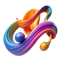 beautiful contemporary An abstract representation of music, using flowing lines and vibrant colors, with a rhythmic, harmonious style detailed png