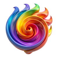 beautiful contemporary A swirling vortex of colorful, fractal flames, rising upwards in a dynamic, abstract expressionist style exclusive png
