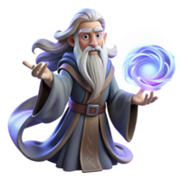 extraordinary contemporary A wise old wizard with a long, flowing beard, casting a spell from a swirling vortex of arcane energy. Ethereal, glowing lighting. Renaissance painting style high resolution png