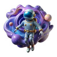 impressive traditional A lone figure in a spacesuit floating in the vastness of space, surrounded by swirling nebulae and distant galaxies. Digital painting style 4K png