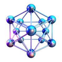 dramatic abstract A complex network of interconnected lines and nodes, pulsating with energy, with a bright, neon light and a futuristic, technological style high resolution png