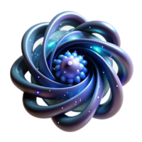 vibrant vintage A quantum computer processing information, represented by swirling particles of light, dark, mysterious lighting, abstract style high quality png