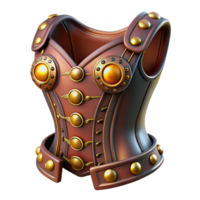beautiful artistic Steampunk corset, intricate leather and brass design, glowing rivets, worn by a female figure soft lighting, highly detailed, realistic exclusive png