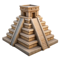 dramatic creative Mayan temple, intricate stone carvings, steep pyramid structure, jungle setting, ancient civilization architecture genuine png