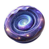 elegant artistic A swirling vortex of cosmic dust and gas, illuminated by distant stars, with a majestic, astronomical style detailed png