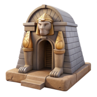 serene abstract A stoic sphinx with weathered stone skin, guarding a hidden tomb entrance in a desolate desert. Harsh, midday sun. Egyptian Revival style high resolution png