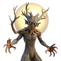 vibrant abstract Ancient, gnarled tree spirit with glowing amber eyes, reaching towards a shimmering full moon, rendered in a dark fantasy, Greg Rutkowski style professional png