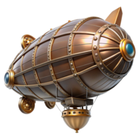 vibrant classic A steampunk zeppelin, intricate design, propellers spinning, searchlight beam cutting through the darkness highly detailed, cinematic authentic png