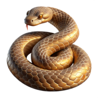 vibrant classic A coiled rattlesnake, scales gleaming in the dappled sunlight of a desert canyon, photorealistic style high resolution png