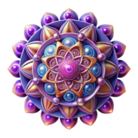 vibrant creative An intricate mandala formed by floating runes and celestial bodies, pulsating with vibrant energy, in a psychedelic, visionary art style authentic png