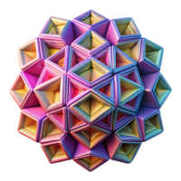beautiful artistic A field of glowing, geometric shapes, arranged in a complex, tessellated pattern, in a vibrant, psychedelic color palette professional png