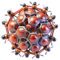 elegant rustic A swarm of nanobots assembling themselves into a complex geometric shape, bright, dynamic lighting, abstract style original png