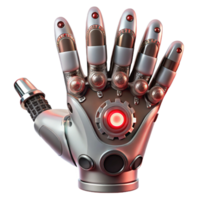 A close-up of a bionic hand, intricate gears and wires visible beneath transparent synthetic skin, illuminated by soft, diffused light. Cyberpunk style, photorealistic render png