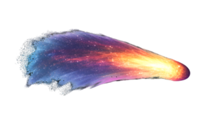 Abstract Colorful Particle Stream with Glitter and Sparkle Effects on Transparent Background png