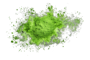 Abstract Green Splatter Texture Isolated on Transparent Backdrop Creative Artistic Design with Vibrant Color Rendering png