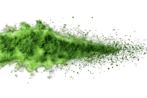 Abstract Green Trail with Particles on Transparent Backdrop Modern Graphic Element png