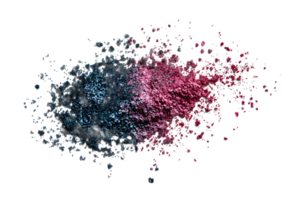 Abstract Splash with Blue and Red Colors on Black Background, Explosion of Dynamic Liquid in a Vibrant Pattern with Modern Artistic Elements png