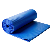 Rolled Blue Exercise Mat for Yoga, Pilates, Fitness, and Workout png