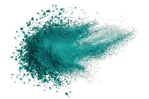 Brilliant Turquoise Glitter Explosion on Black Background Creates Abstract Design and Texture with Shimmering Effect for Festive Glamour and Decorative Celebration png