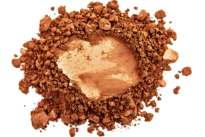 Brown Cosmetic Loose Powder Texture with a Transparent Background for Beauty and Makeup Products Presentation png