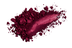 Crushed Purple Eyeshadow Pigment on Isolated Black Backdrop for Beauty and Fashion Projects and Cosmetic Applications png