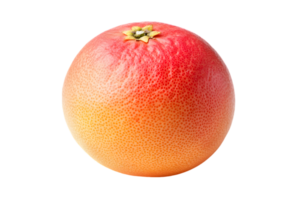 Close Up Single Round Red Grapefruit with Textured Peel on Transparent Background Studio Shot Highlighting Vibrant Color and Freshness png