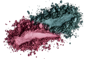 Cosmetic Eye Shadow Powder Texture with Aqua and Pink Pigments on Black Background png