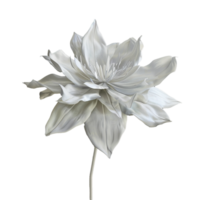 Elegant White Flower on Grey Background, Detailed Petals, Soft Light, Artistic Still Life, Monochromatic Floral Artwork, Modern Botanical Illustration, HighResolution Image, Nature Inspired Design png