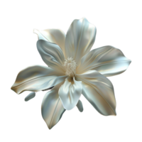 Elegant Creamy White Magnolia Bloom on Dark Background, Luxurious 3D Rendered Floral Art png