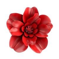 Stunning Red Paper Flower Close Up Detailed Image png