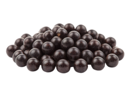 Heap of Black Acai Berries Superfood on Transparent Background in Studio with Detailed Texture and Rich Color for Healthy Eating and Natural Diet png