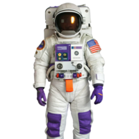Astronaut in Advanced Space Suit with American Flag Patch png
