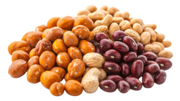 Assorted Nuts And Beans On Isolated Background png