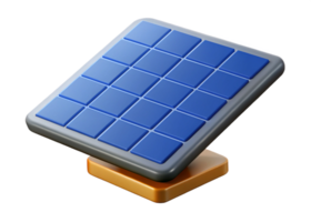3D Render of a Portable Solar Panel for Renewable Energy png