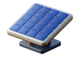 Isometric 3D rendering of a small portable solar panel energy system png
