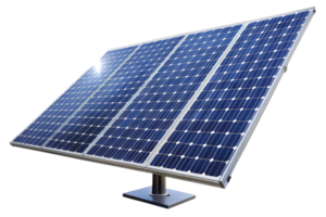 Highefficiency solar panel array angled for optimal sunlight absorption png